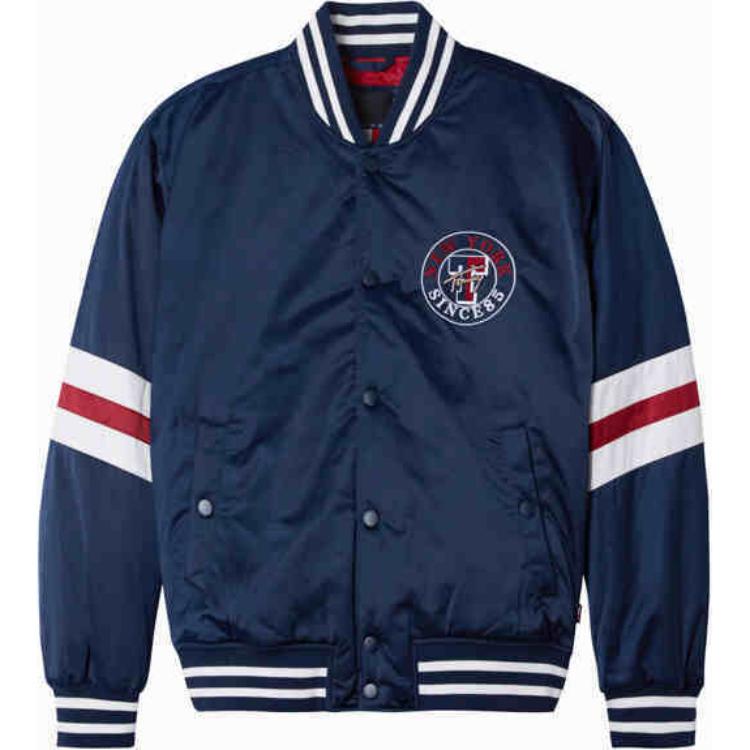 Tommy Hilfiger Бейсбольная куртка мужская темно-синяя, Dark Blue — фото 3