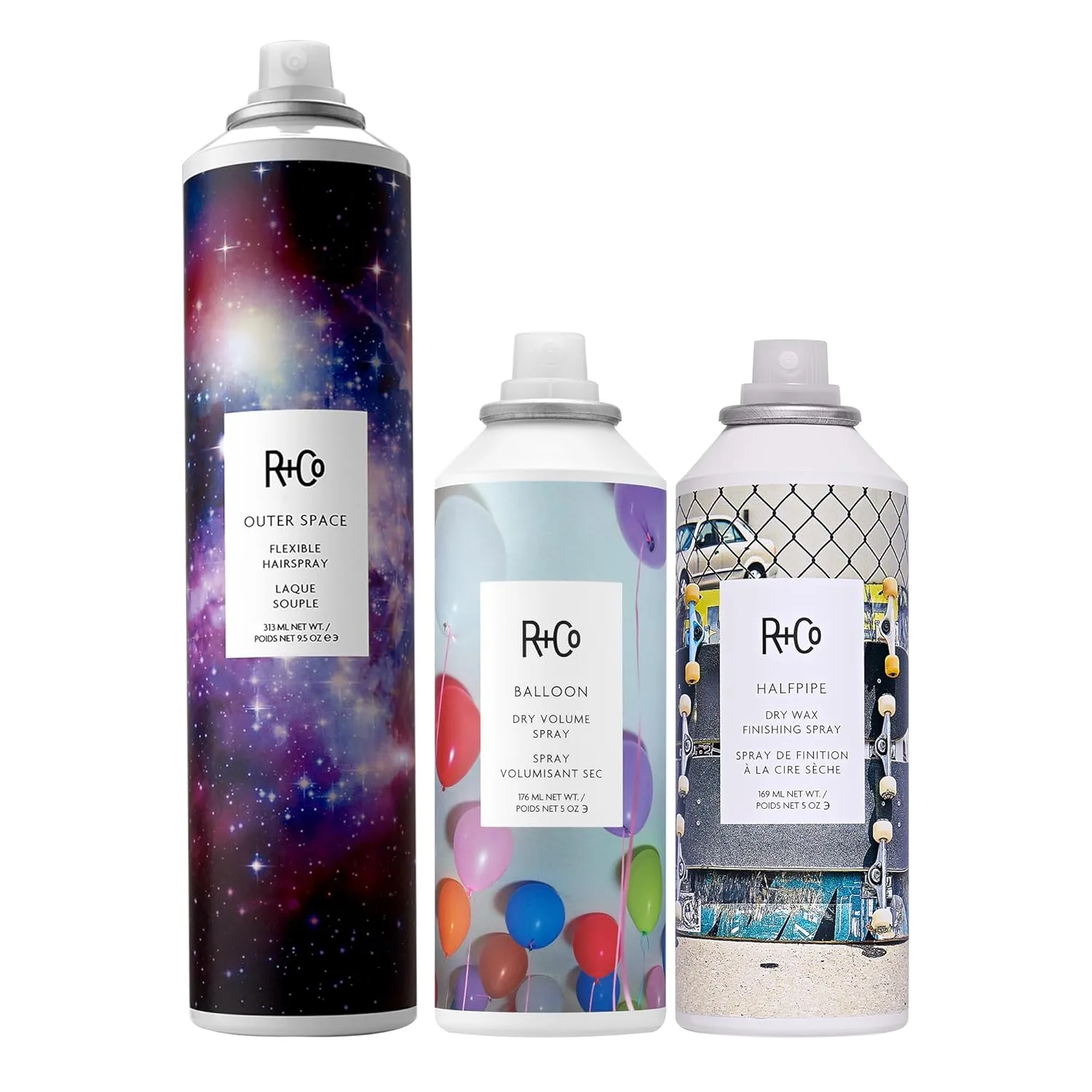 Лак для волос R+Co Outer Space Flexible Hairspray | Для ежедневного использования + Легкая текстура + Не липнет | Веганский продукт + Не тестируется на животных | 273 мл 1 упаковка