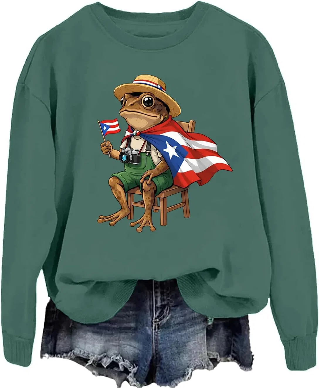 Толстовка и толстовка Coqui Frog Puerto Rico Puerto Rico Рубашка Coqui Frog для женщин и мужчин
