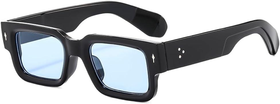 

Женские солнцезащитные очки в стиле Y2K, большие оправы, винтажные солнцезащитные очки, мужские солнцезащитные очки в стиле ретро, ​​цветные очки, защита от УФ-излучения UV400 KTUCN, Black Blue