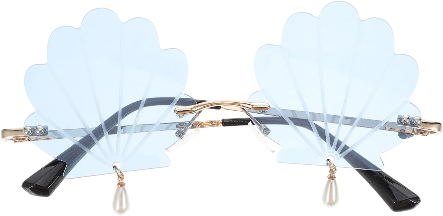 

Солнцезащитные очки CLISPEED с подвеской в ​​виде ракушки, нестандартной формы, женские, для фотосъемки, модные очки с синими градиентными линзами, в уличном стиле, с дизайном в виде ракушки, для активного отдыха, Blue