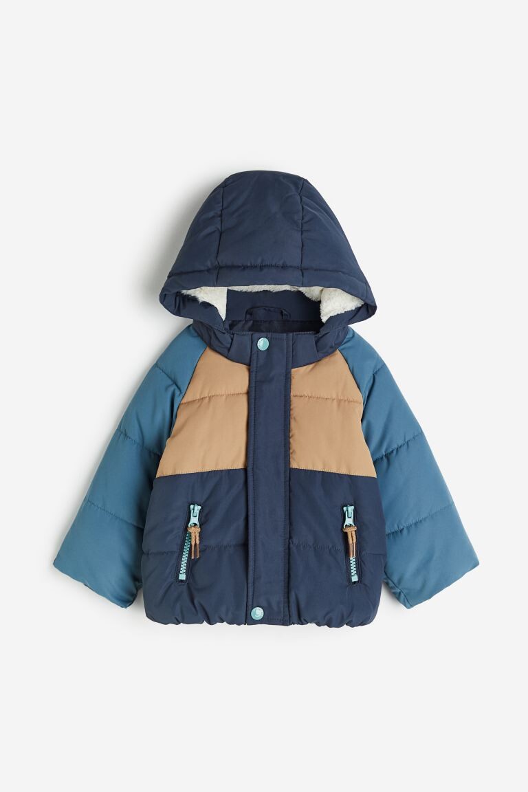 

Пуховик с капюшоном H&M, синий