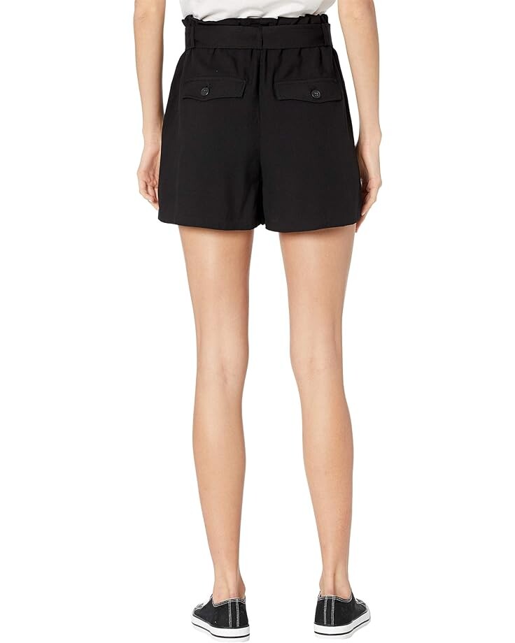 

Шорты Steve Madden Day in The Life Shorts - Paper Bag Waist Pull-On Shorts, черный