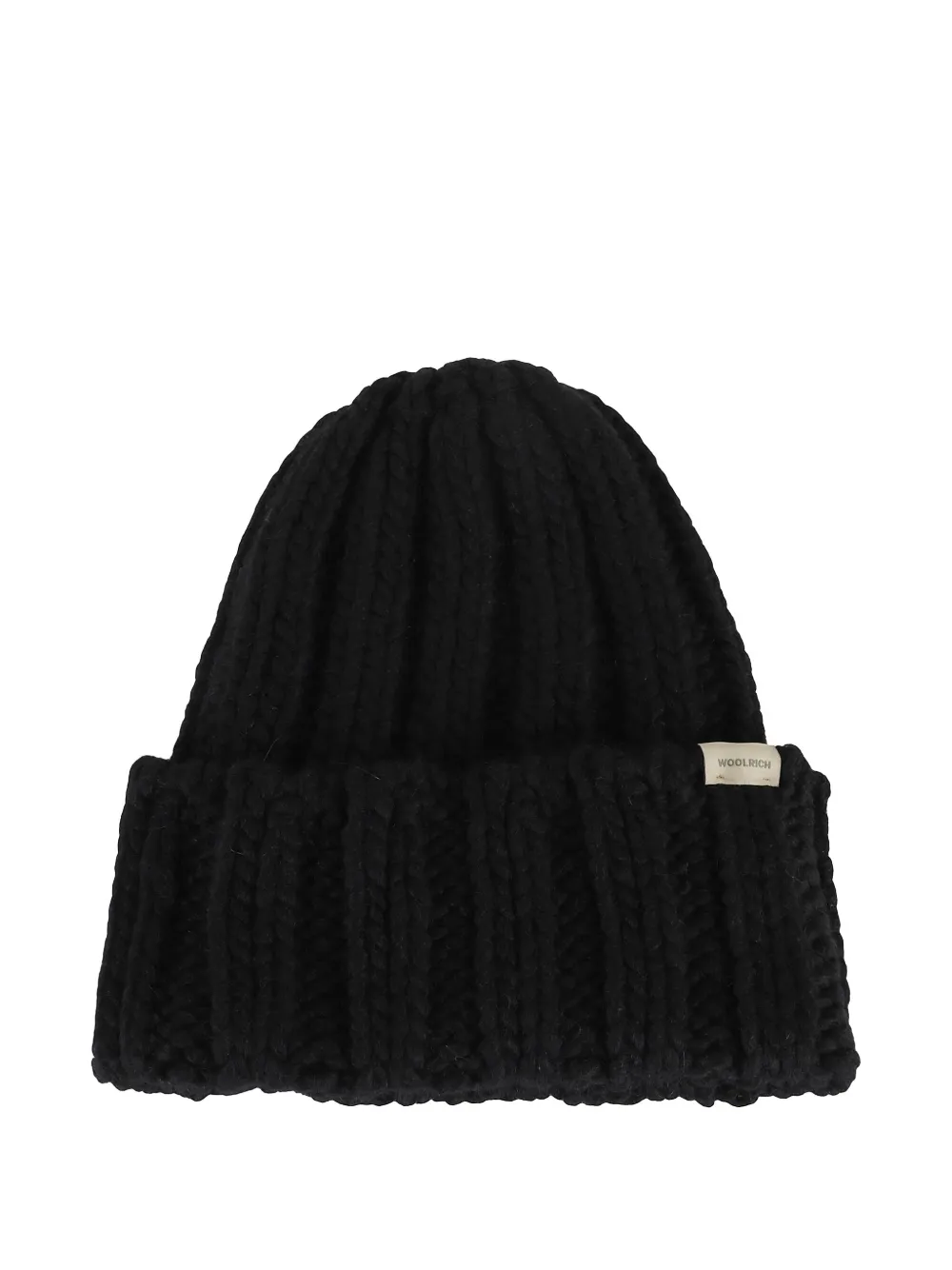 

Шапка-бини с косой вязкой WOOLRICH, черный