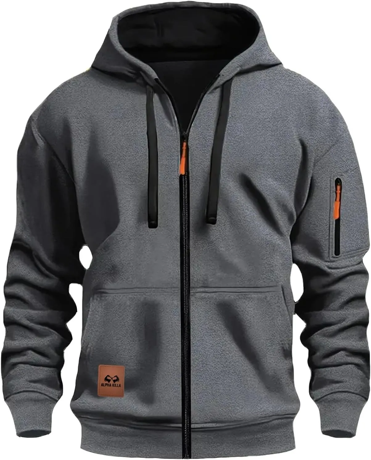 

Мужская тактическая толстовка с капюшоном Casual Full Zip и карманами