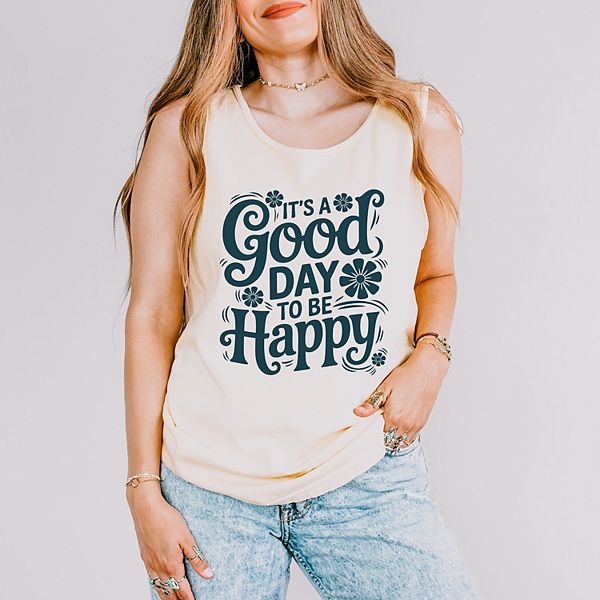 

Футболка женская с принтом It'S a good day to be happy flowers Simply Sage Market, Ivory, Зеленый, Футболка женская с принтом It'S a good day to be happy flowers Simply Sage Market, Ivory