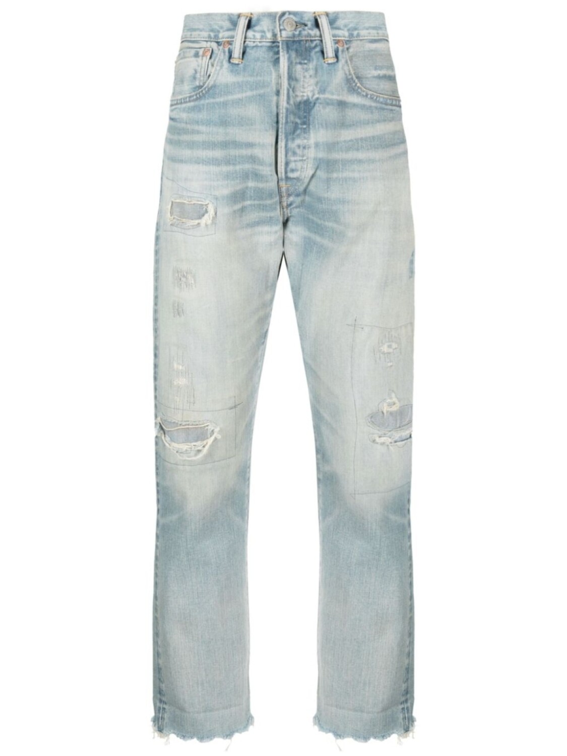 

Ralph Lauren distressed-effect boyfriend jeans, синий