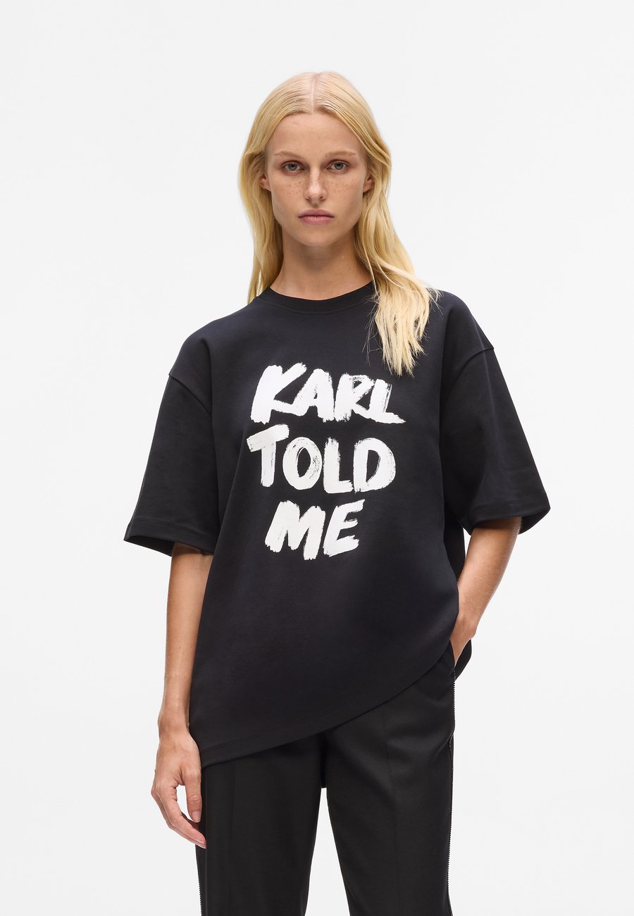 

Футболка KARL LAGERFELD KARL TOLD ME, Black, Черный, Футболка KARL LAGERFELD KARL TOLD ME, Black