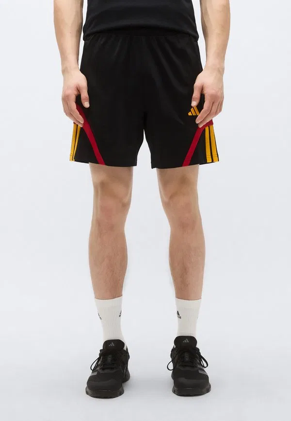 Спортивные шорты tiro, черные/красные/золотистые в университетском стиле Adidas Sportswear, Black/Power Red/Collegiate Gold-Coloured
