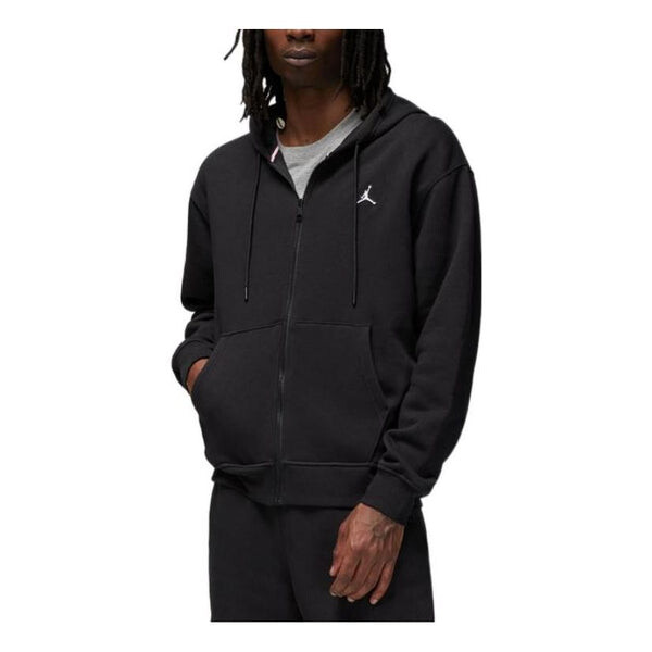 

Толстовка Air Jordan Brand Embroidered Zipper Hoodie Men's Black, черный