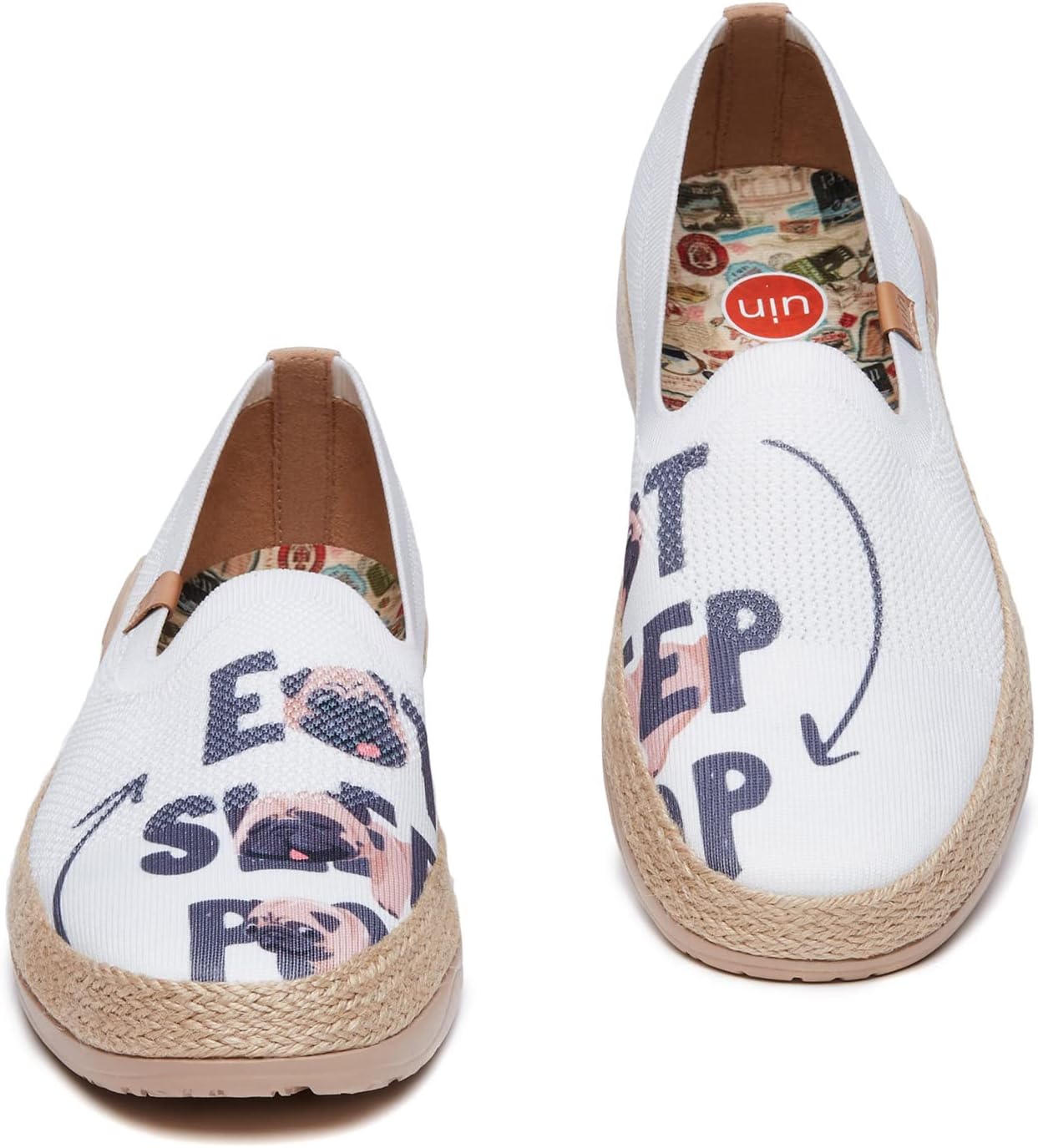 Мужские эспадрильи UIN Slip Ons- легкие прогулочные повседневные лоферы, удобные, с ручной росписью, серия Marbella, Marbellaⅱ-my Day 2 — фото 3
