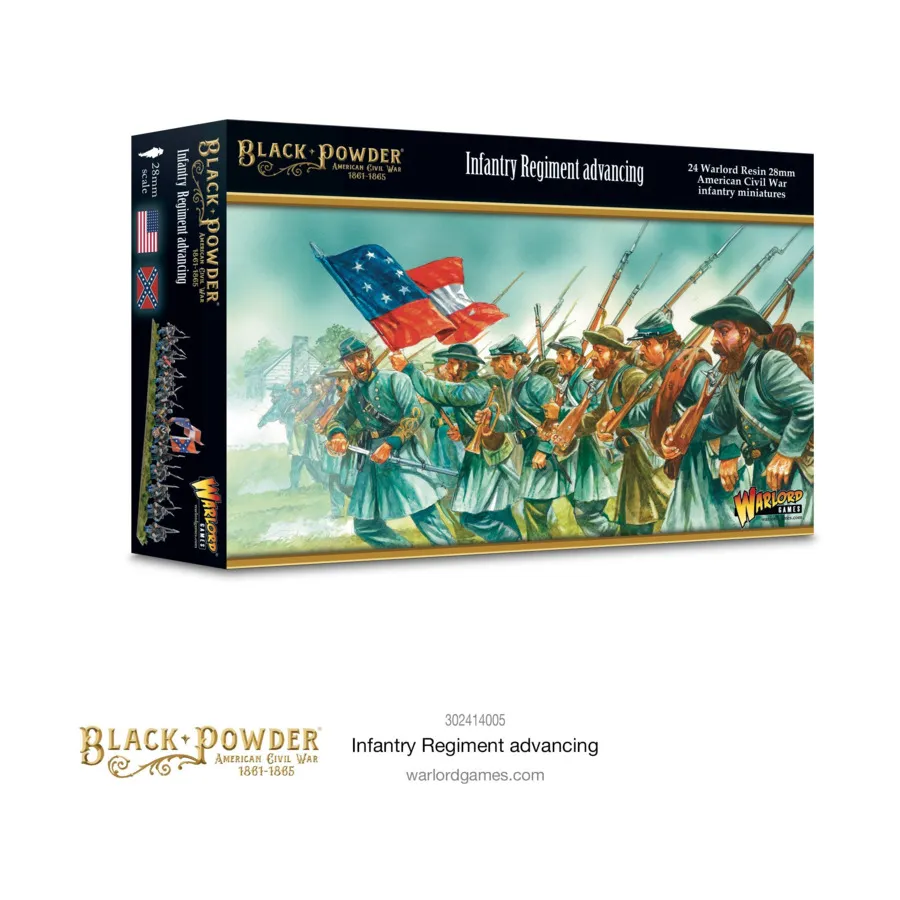 

Пехотный полк наступает, Black Powder - American Civil War (28mm)