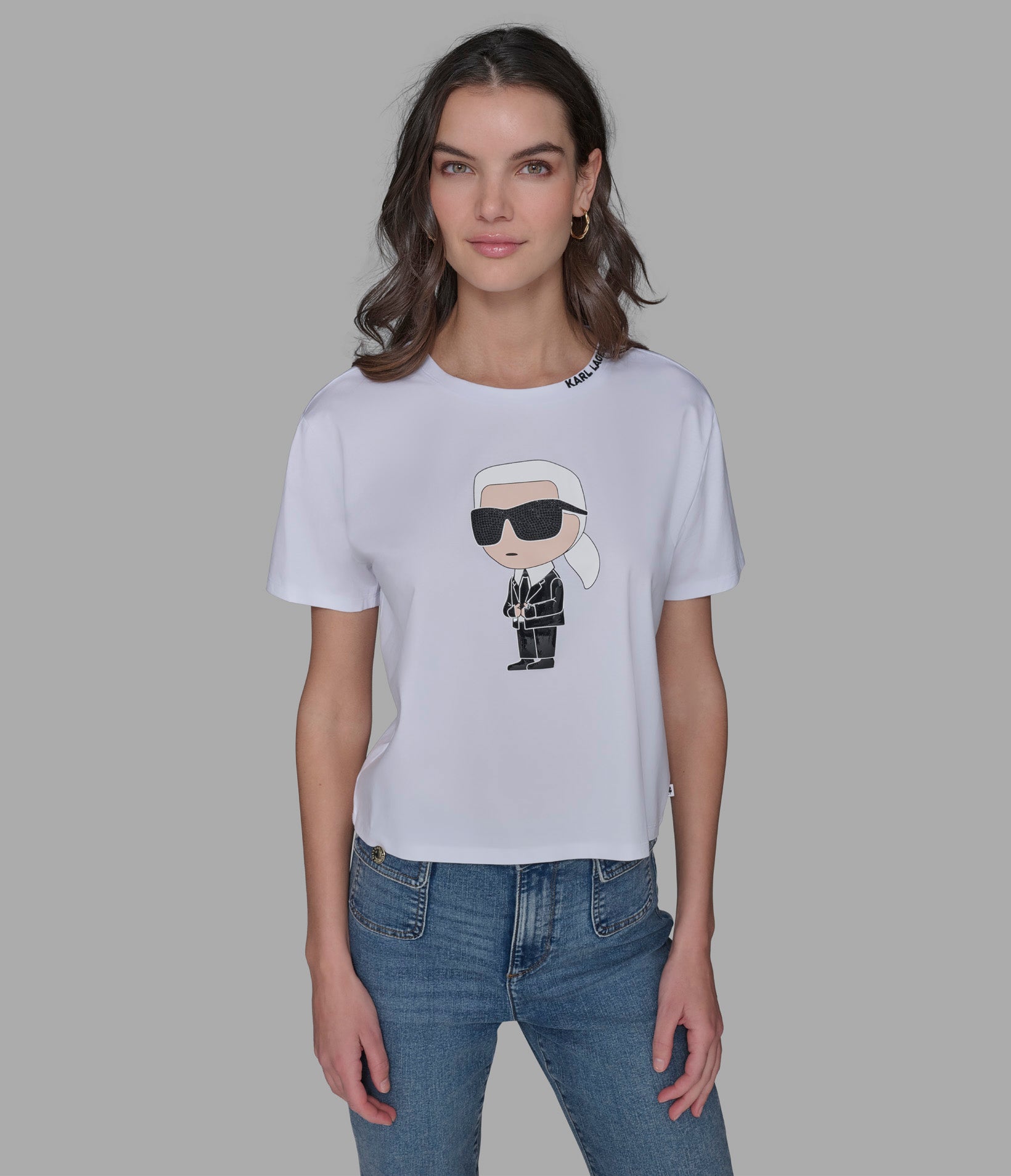 

Футболка с логотипом karl KARL LAGERFELD PARIS, белый