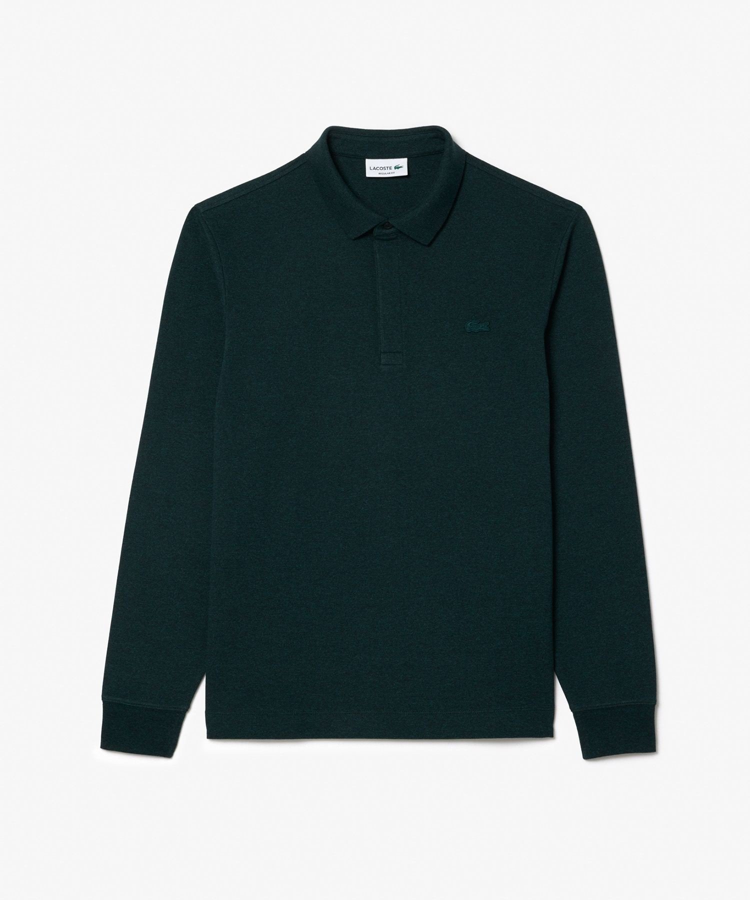 Рубашка-поло с длинными рукавами и планкой спереди LACOSTE, Dark Green — фото 2