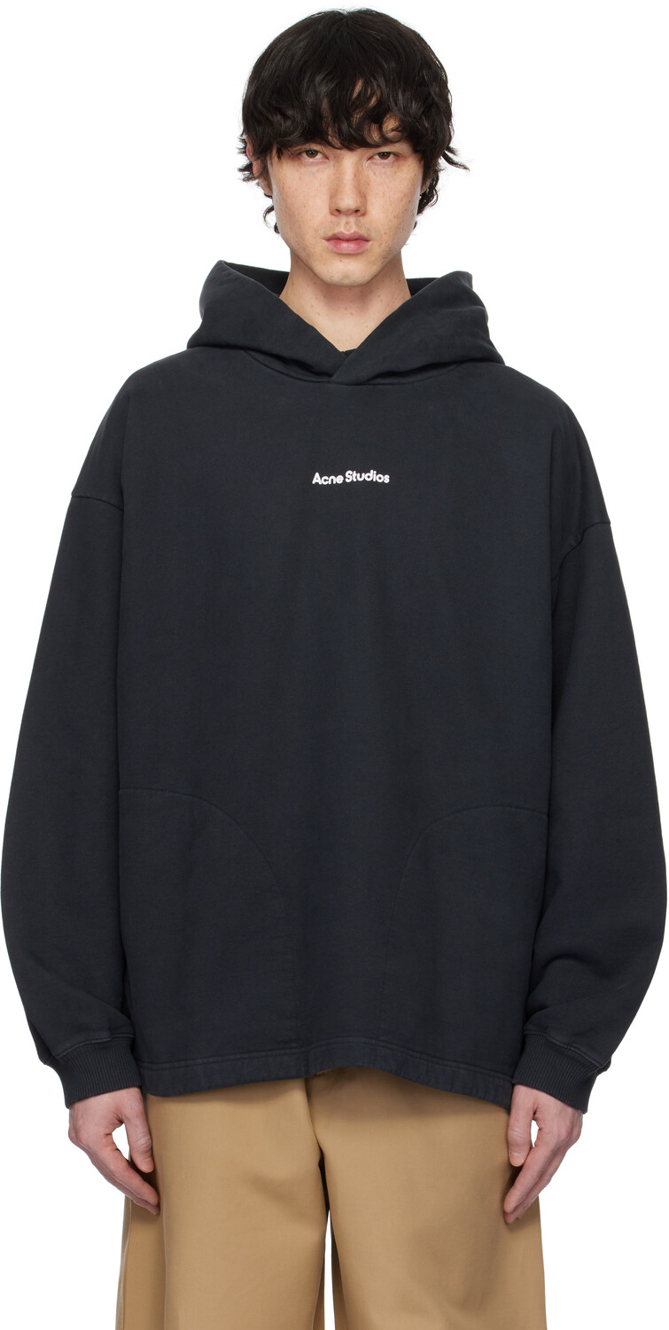 

Толстовка с логотипом и печатью Acne Studios, черный