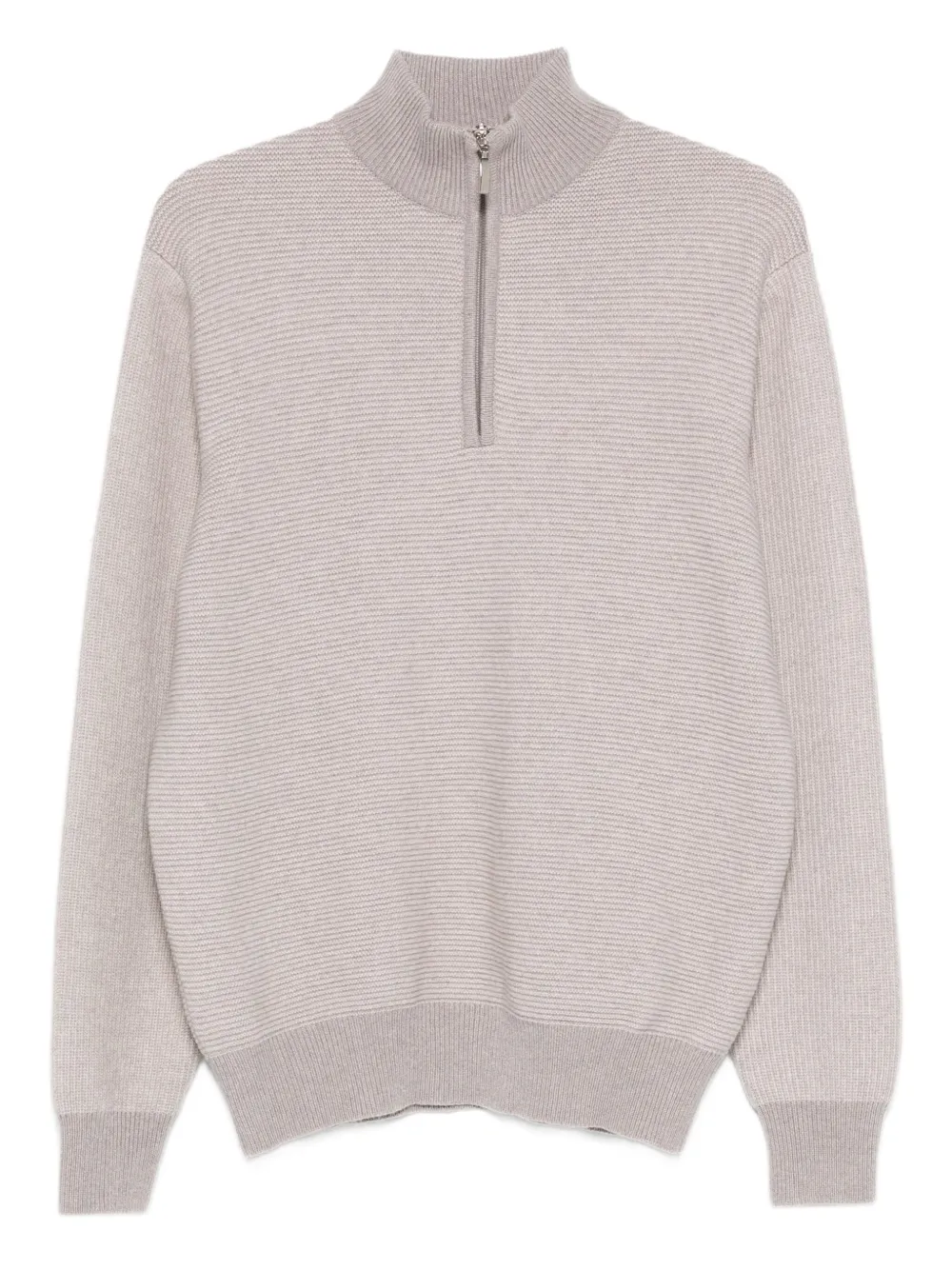 

Вязаный свитер на молнии Doriani Cashmere, бежевый