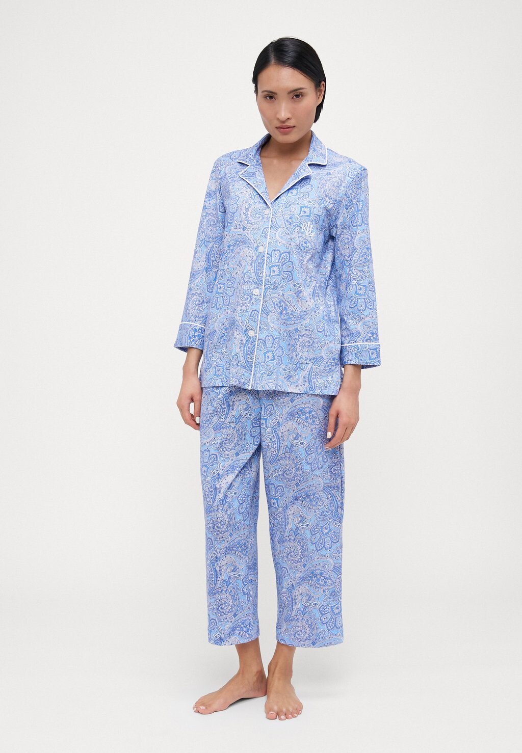 

Пижамный комплект 3/4 SLEEVE CLASSIC NOTCH COLLAR Lauren Ralph Lauren, синий