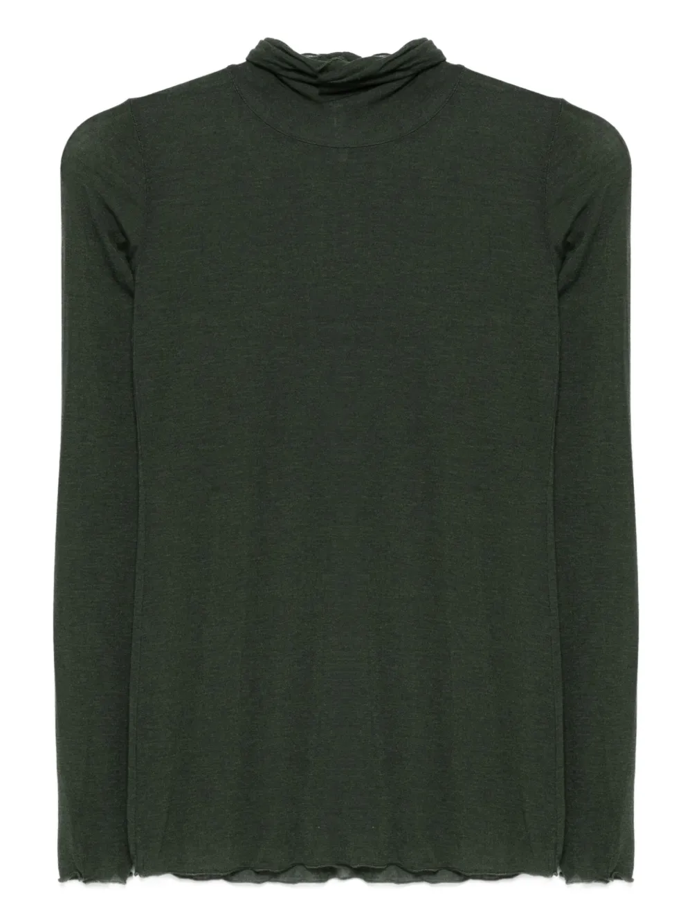 

Топ с высоким воротником и оборками Daniele Fiesoli, зеленый