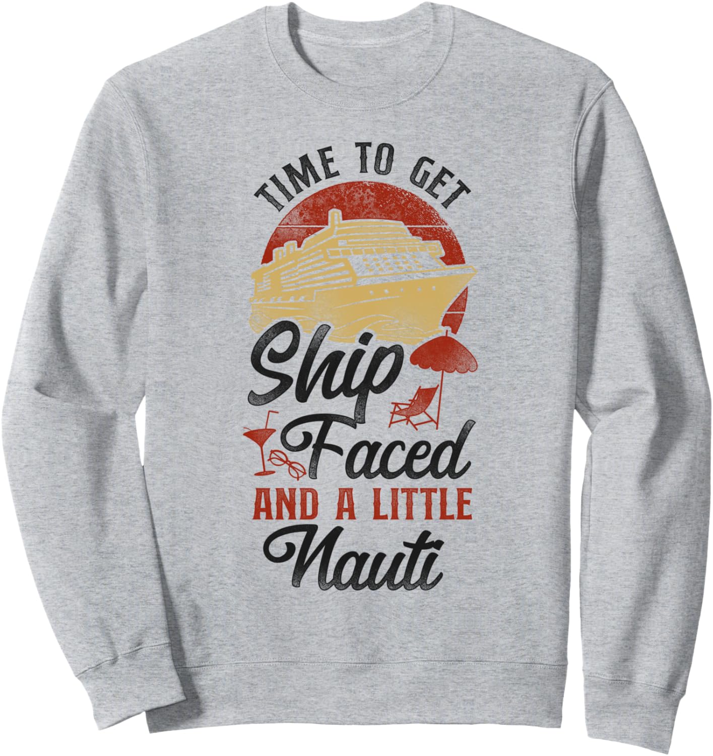 

Круизный отдых в стиле винтаж. Время получить удовольствие от круиза. Толстовка Cruise Trip Friends Buddies Vacation Cruising Hd0, серый