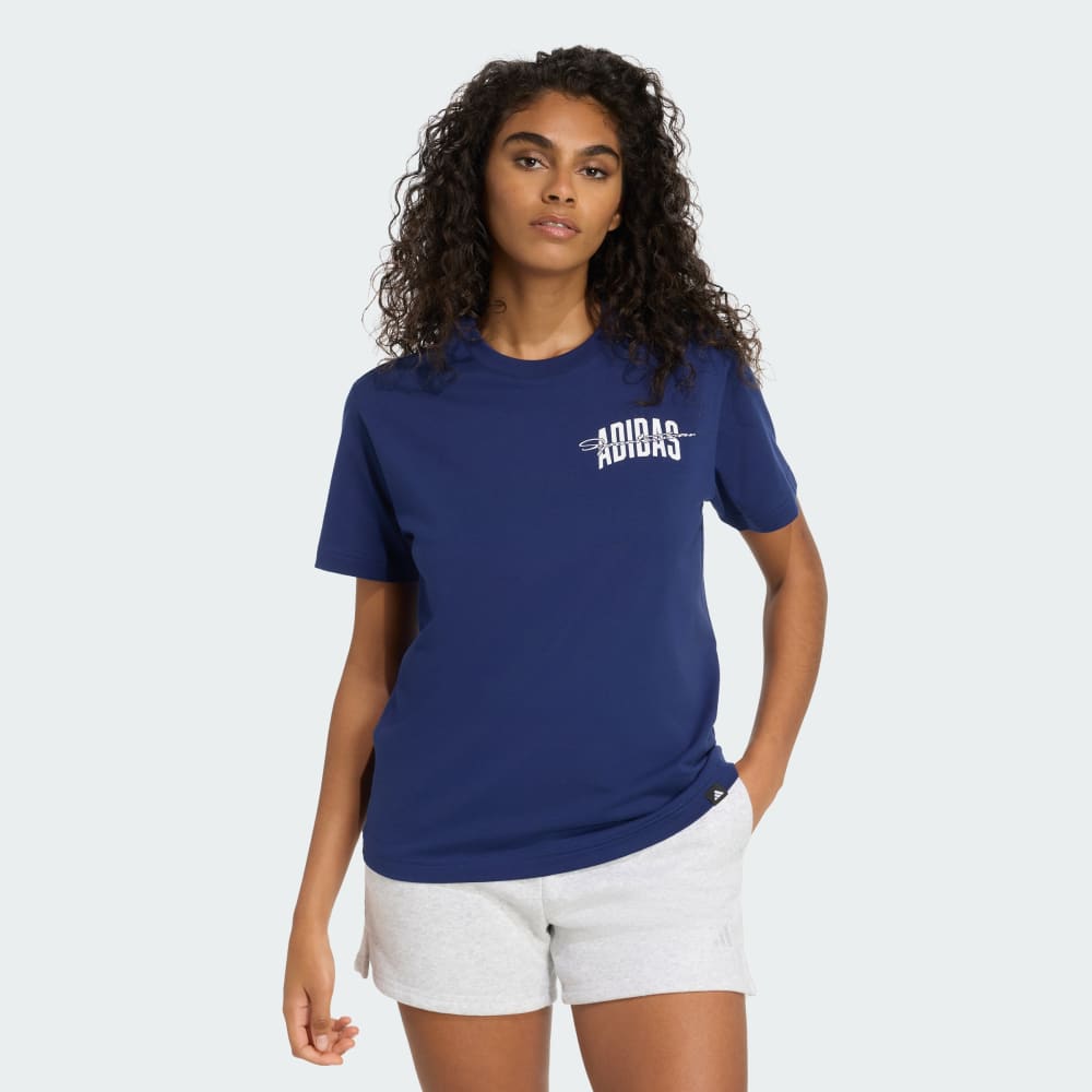 

Футболка Adidas Collegiate Graphic Tee, цвет Dark Blue