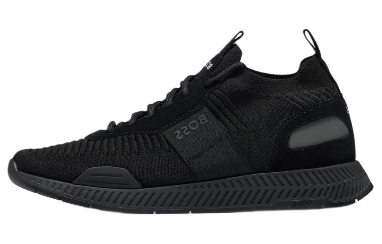 

Кроссовки BOSS Knitted-upper Low-top Sneakers, черный
