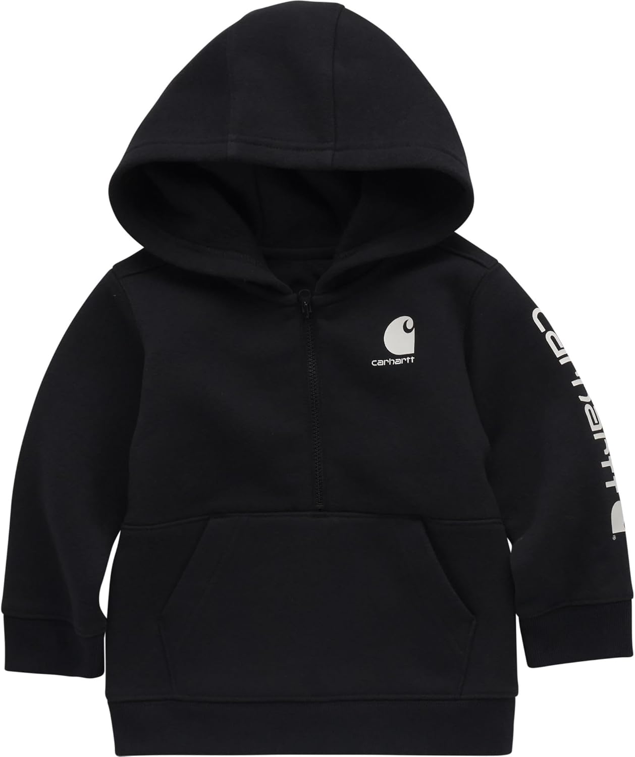 

Толстовка Carhartt Baby & Toddler Boys с капюшоном и застежкой-молнией на половину длины, Caviar Black