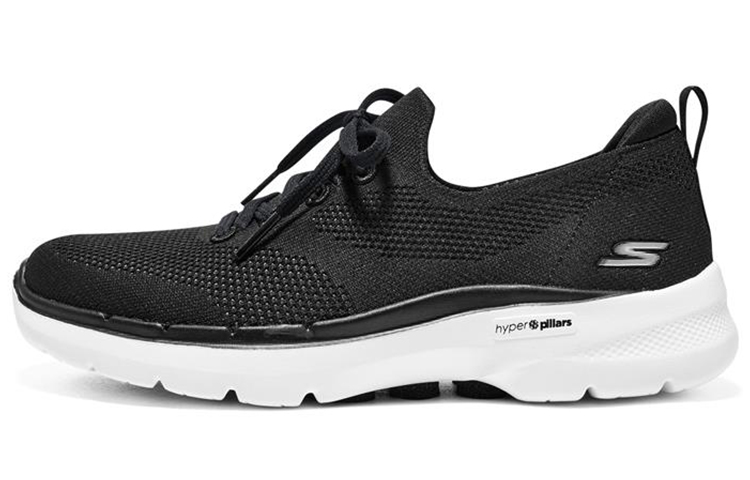 

Кроссовки Go Walk 6 Lifestyle женские с низким верхом, черные/белые Skechers, Черный, Кроссовки Go Walk 6 Lifestyle женские с низким верхом, черные/белые Skechers