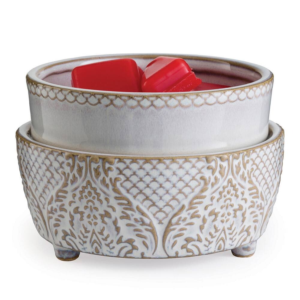 

Подогреватели для свечей и т. д. Винтажный белый подогреватель 2-в-1 Candle Warmers Etc., мультиколор
