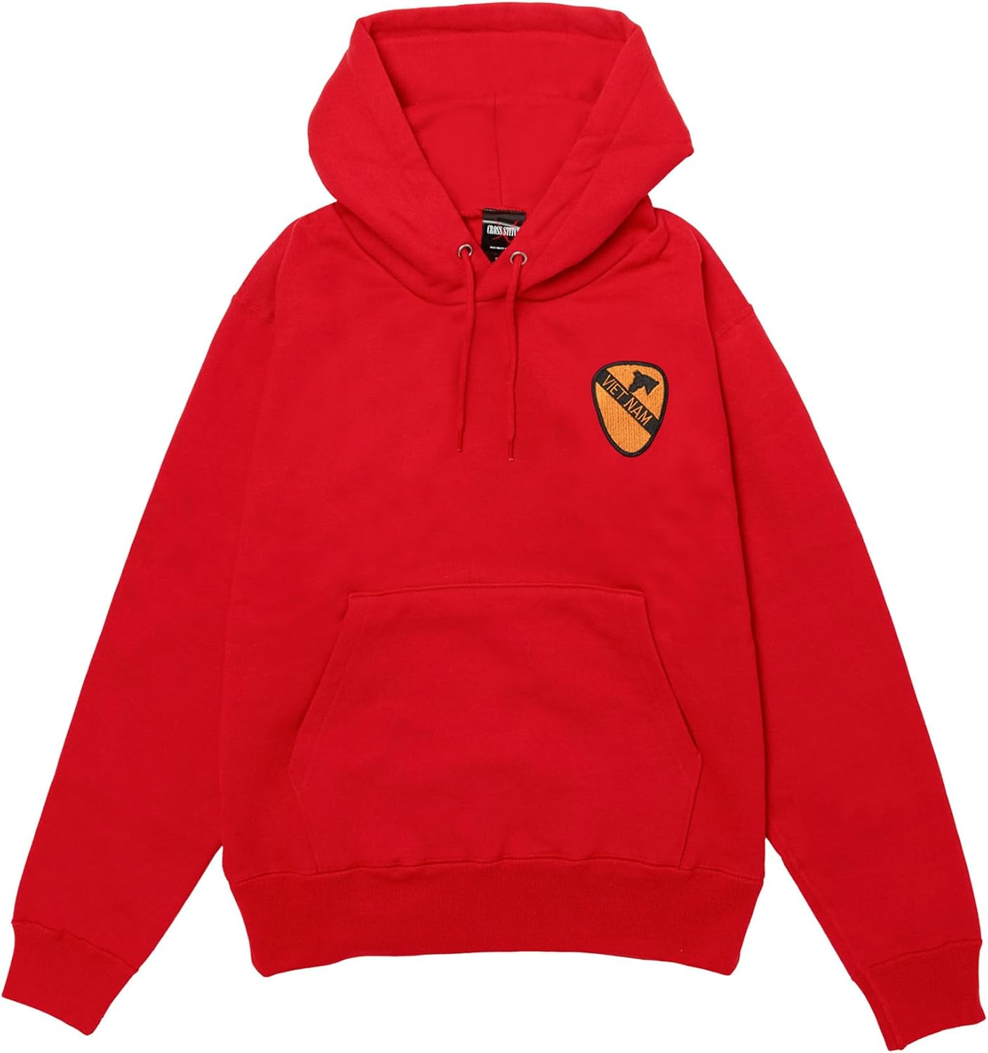 

Толстовка с капюшоном в стиле F, нашивка с гербом армии США, плотная ткань 12,4 унции, флисовая подкладка, красный, размер S F-Style