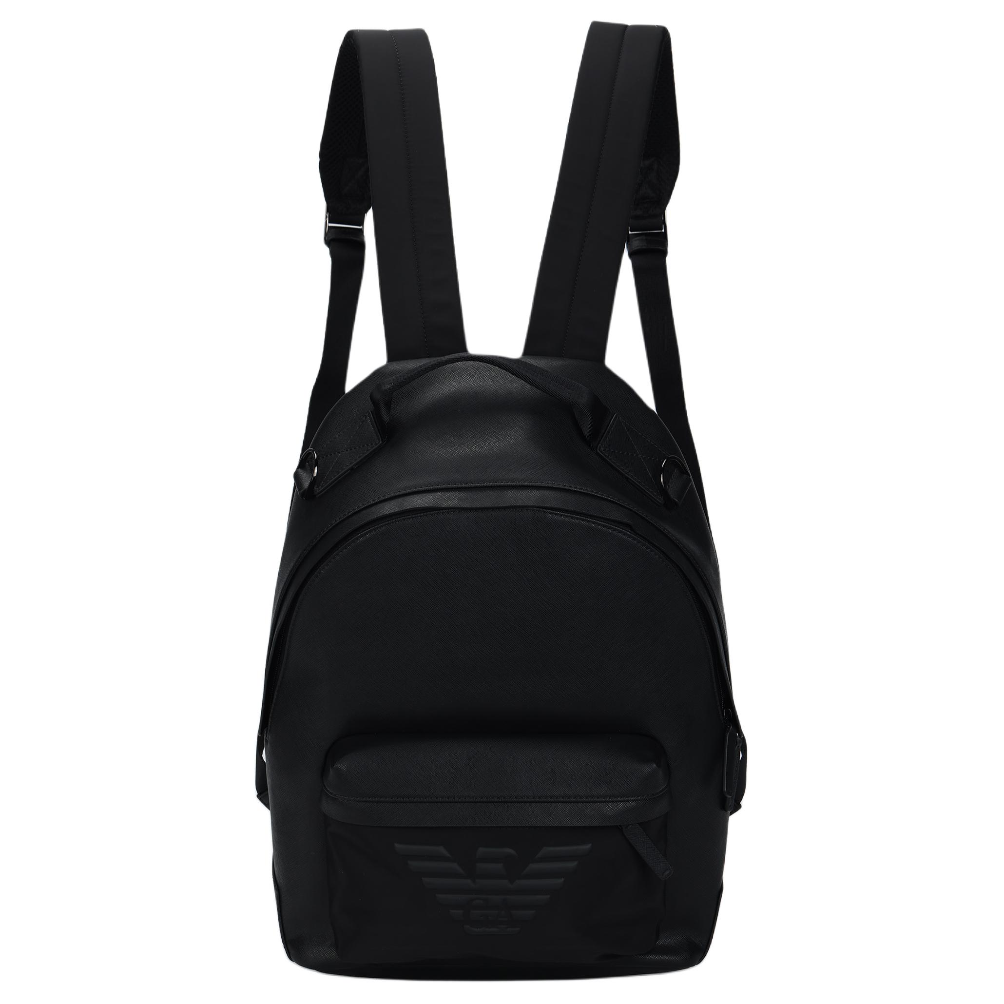 

EMPORIO ARMANI Полиэстеровый рюкзак обычный мужской черный, Black