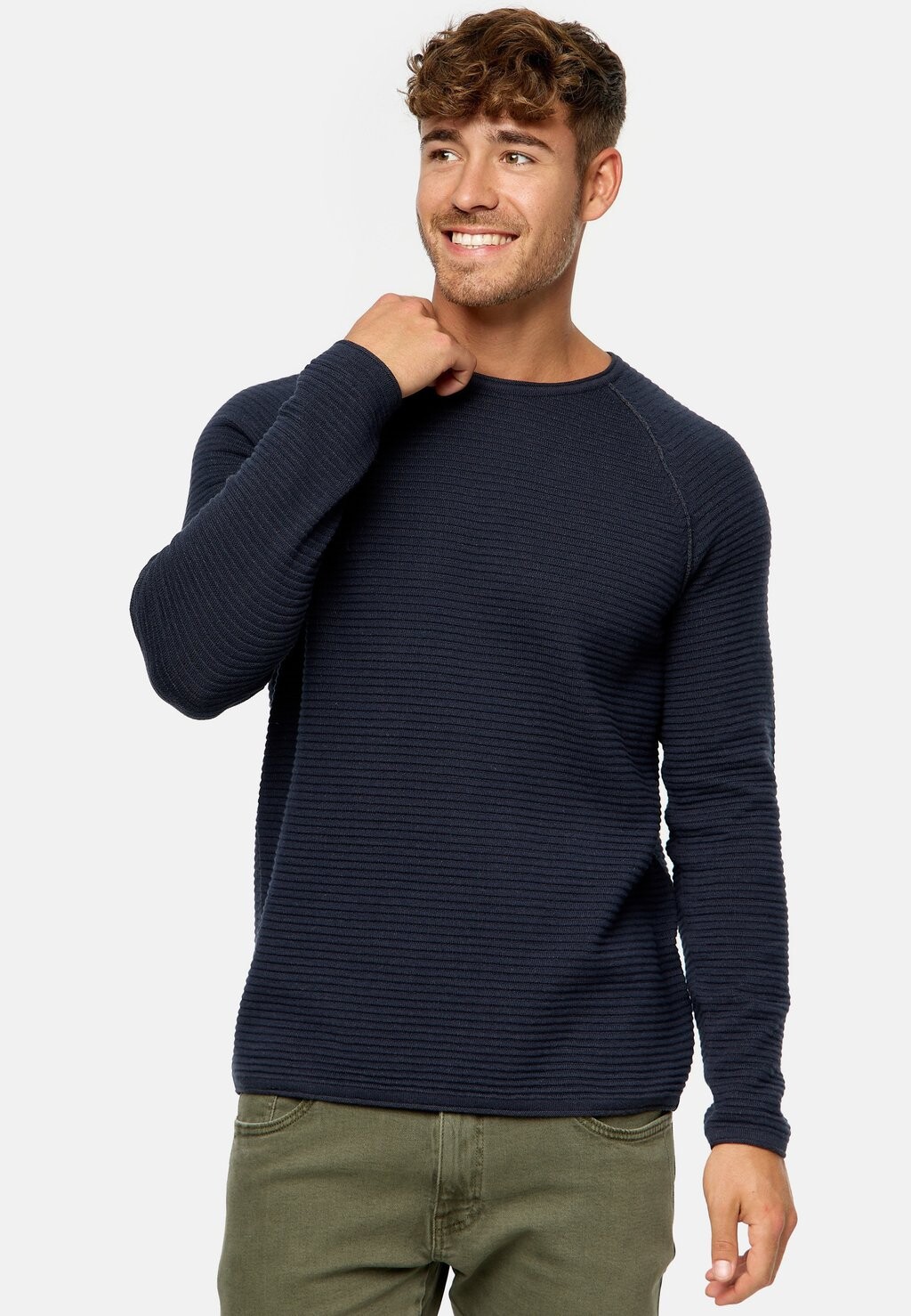 

Вязаный свитер INCAMILO INDICODE JEANS, цвет navy