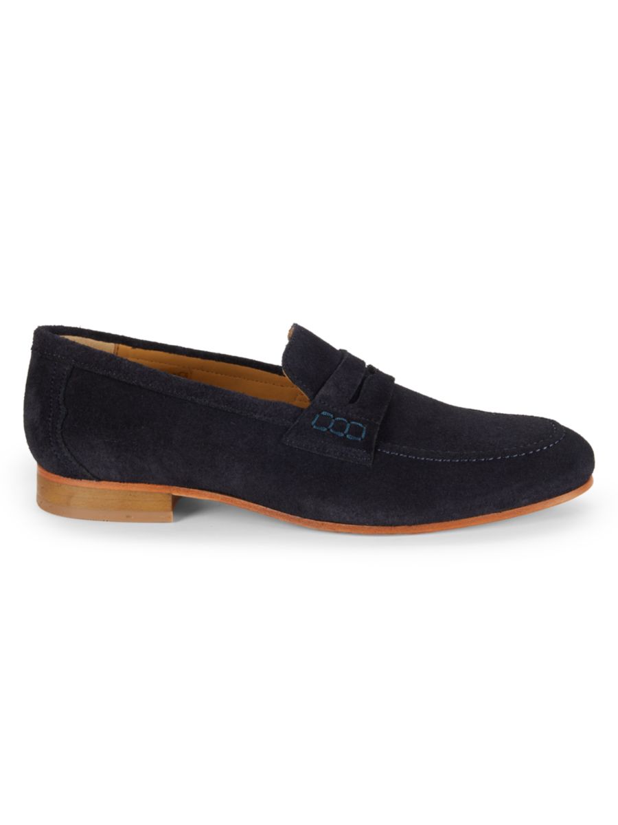 

Замшевые лоферы Woodward Saks Fifth Avenue, цвет Navy Suede