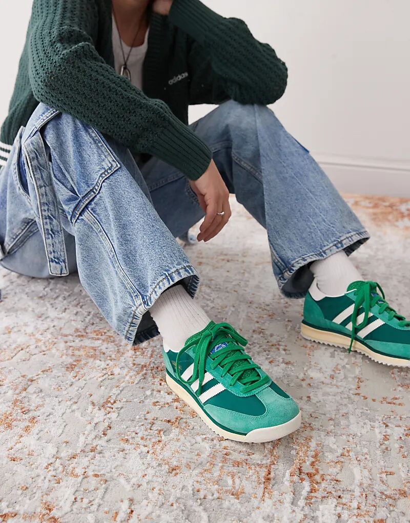 

Кроссовки SL 72 RS зеленого и белого цвета adidas Originals