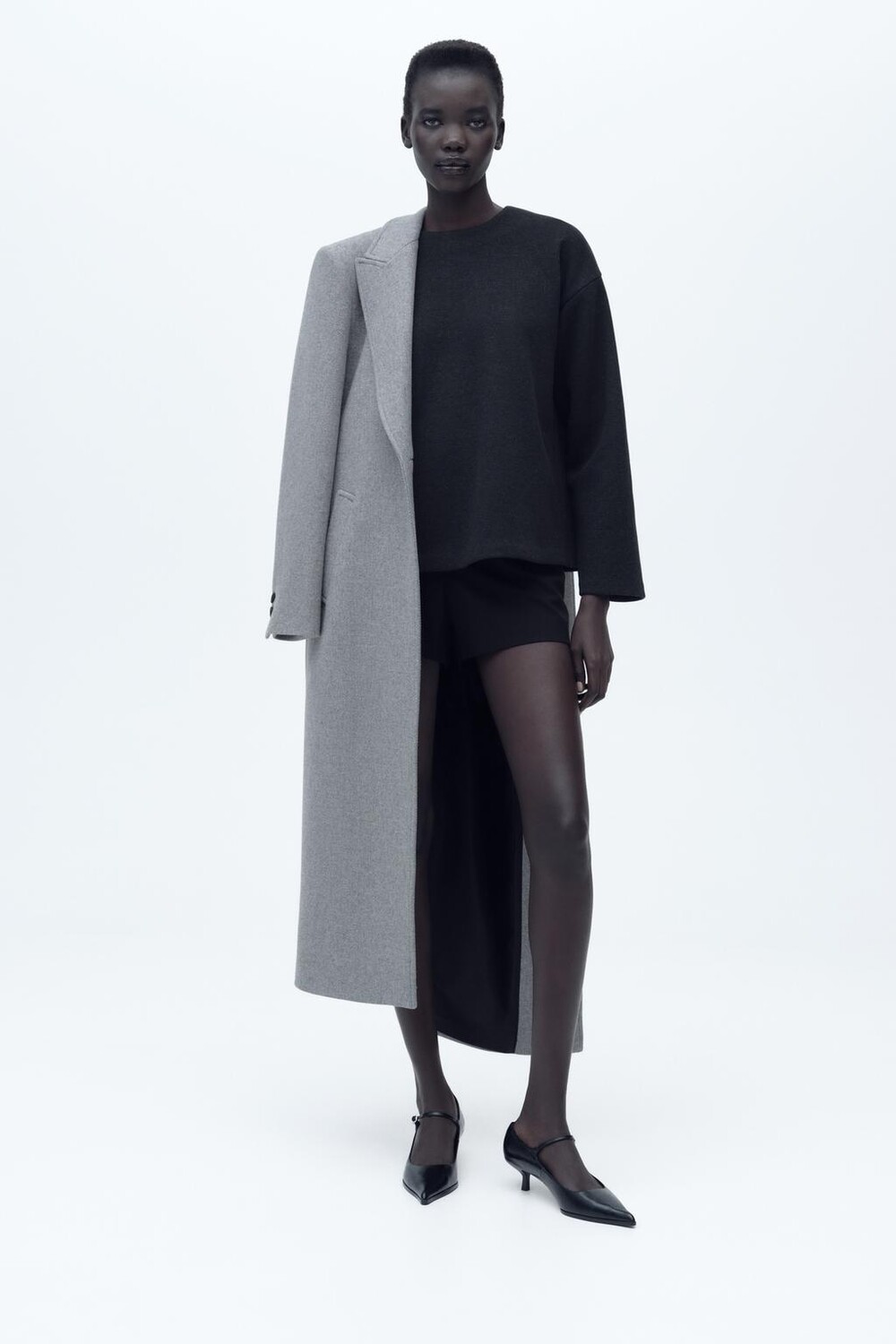 

Толстовка с молнией ZARA, темно-серый