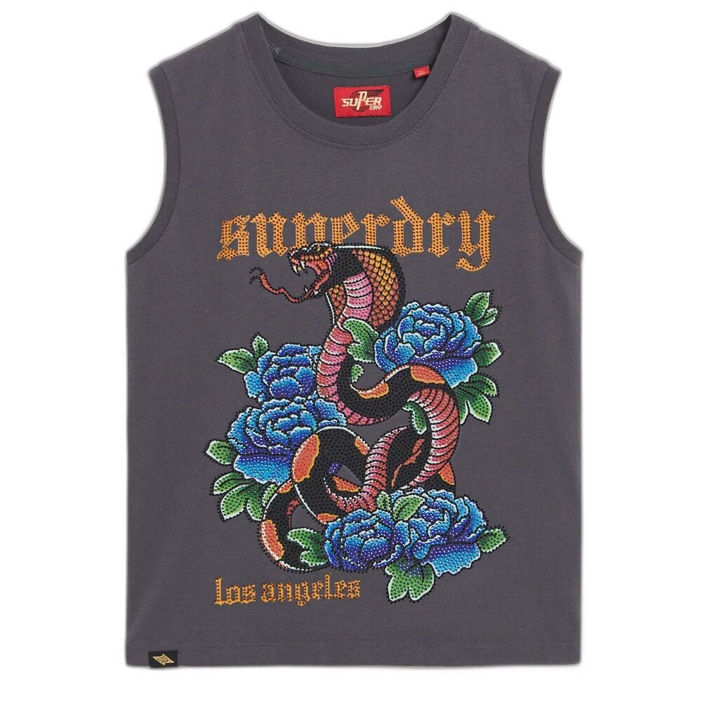 

Футболка Superdry Tattoo Rhinestone Tank , Разноцветный