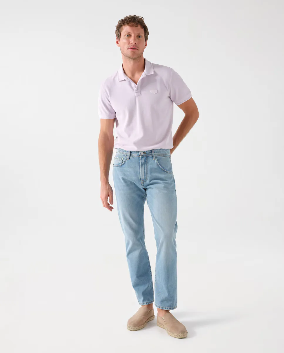 

Мужские прямые джинсы с эффектом потертости Salsa Jeans, синий