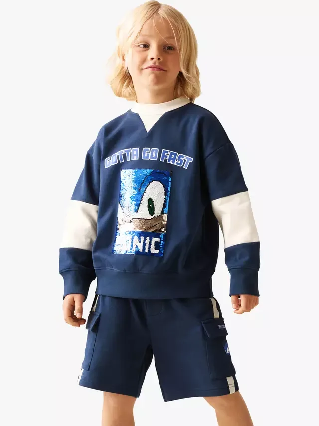 Детские шорты Kids' x Sonic Stripe, синие Angel & Rocket — фото 2