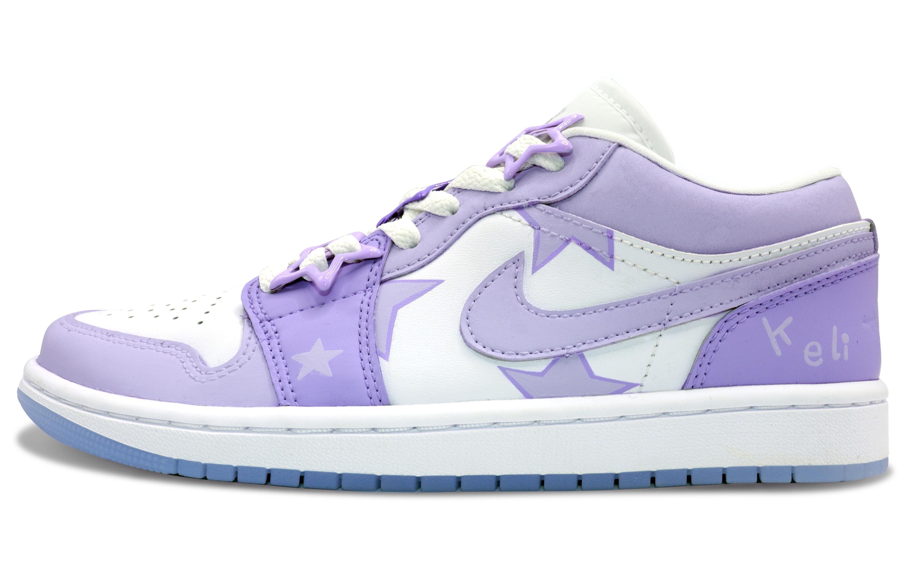 

Кроссовки Air Jordan 1 Vintage Basketball Shoes Women's Low-top Purple/white, цвет Taro mud color