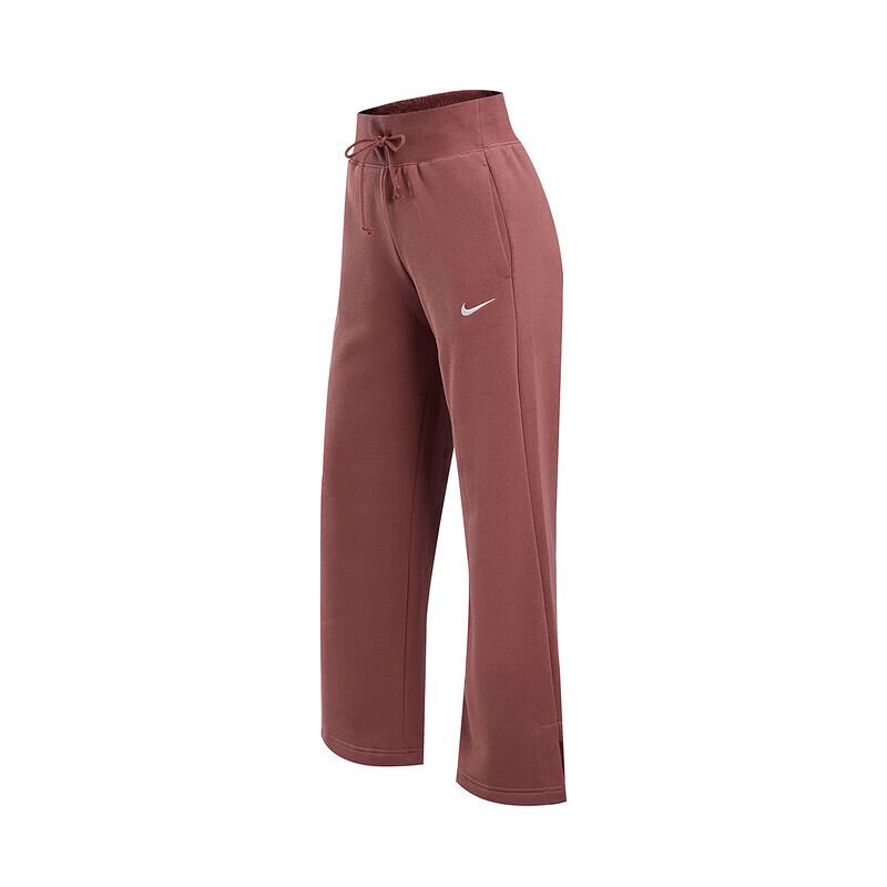 Спортивная одежда Nike Phoenix Fleece Женские Высокие Талия Широкие Ноги Спортивные Штаны, Умбра — фото 2