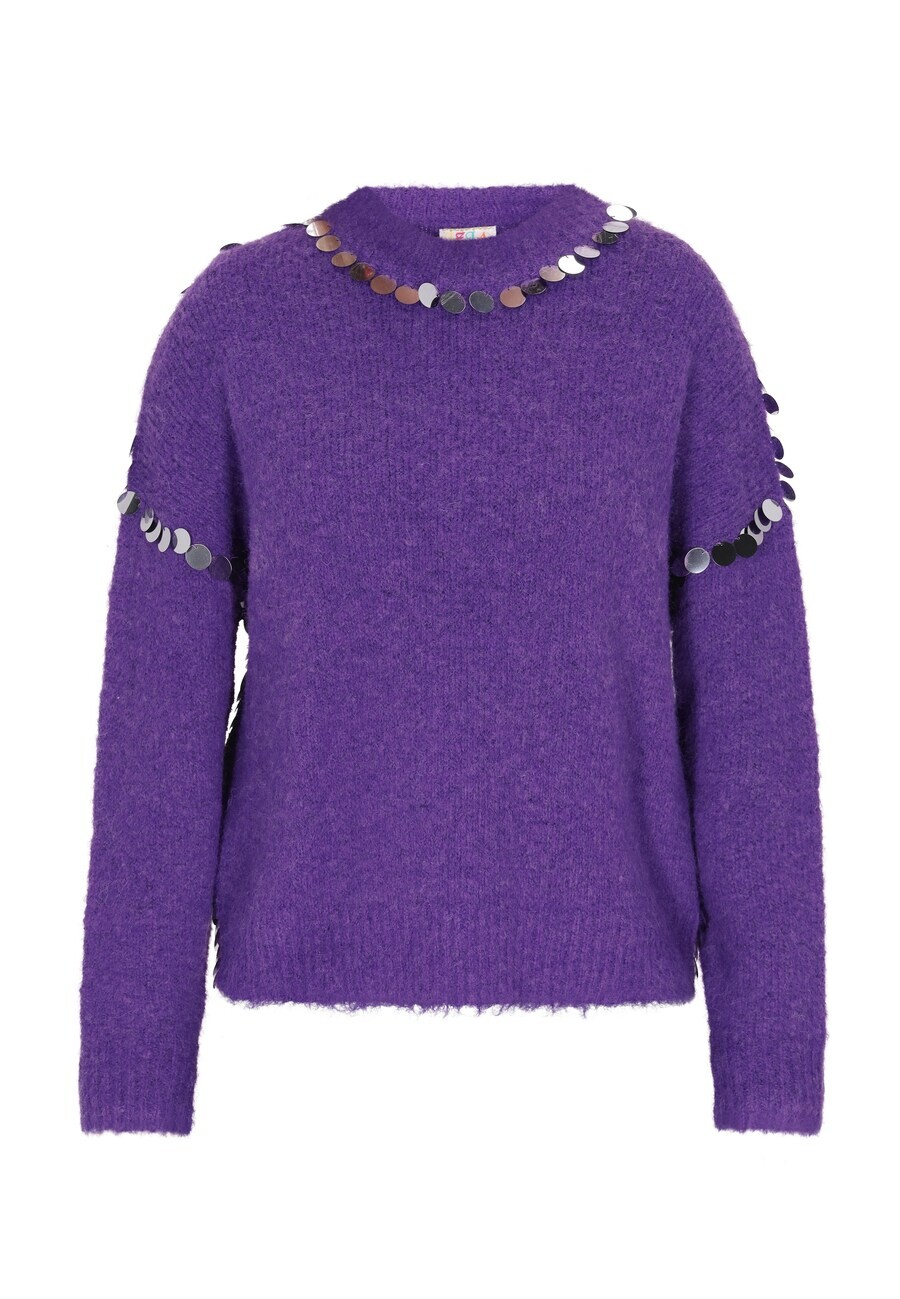 

Тонкий вязаный свитер IZIA Sweater, фиолетовый