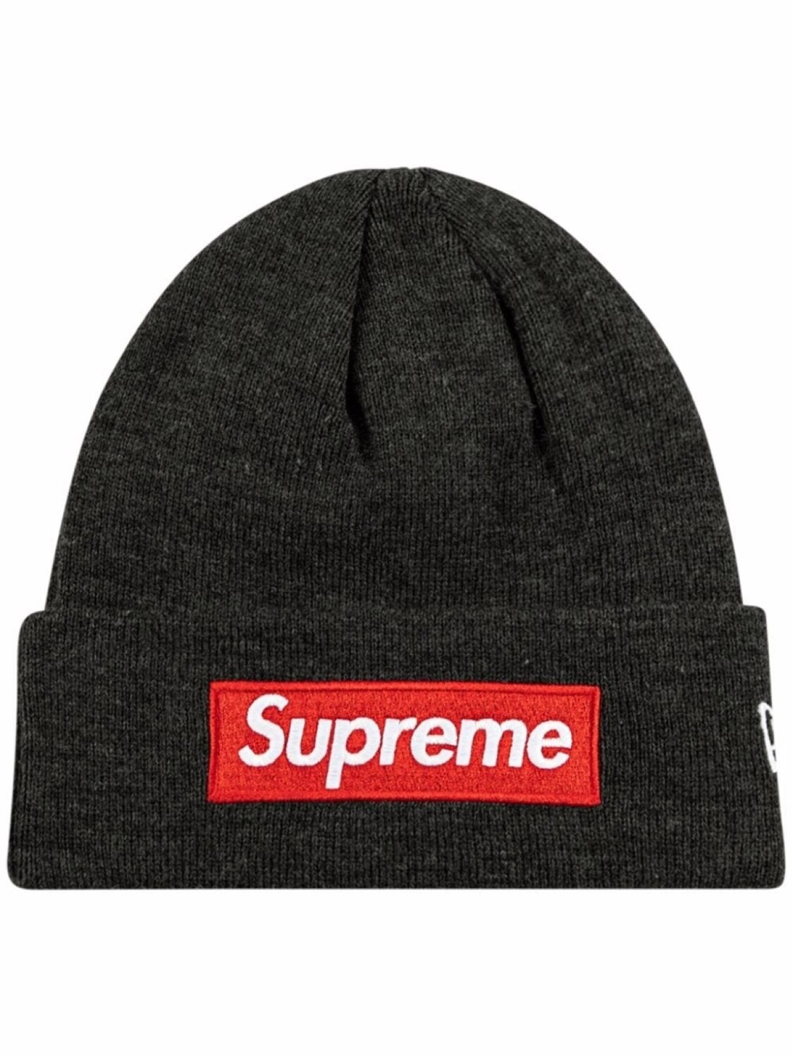 

Шапка бини с логотипом из коллаборации с New Era Supreme, серый