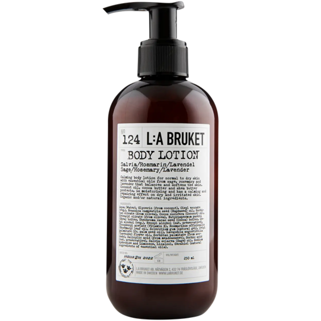 

Лосьон для тела 124 body lotion sage/rosemary/lavender La Bruket, объем 240 мл