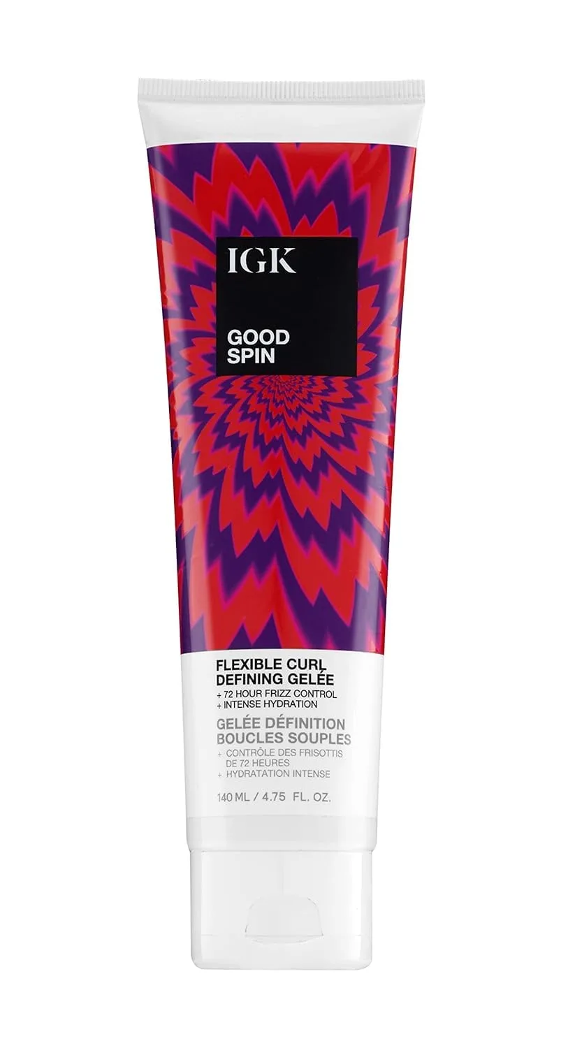 Гель для гибкой укладки IGK GOOD SPIN | Увлажняющий + Контроль пушистости + Фиксация | Веганский + Не тестируется на животных | 120 мл