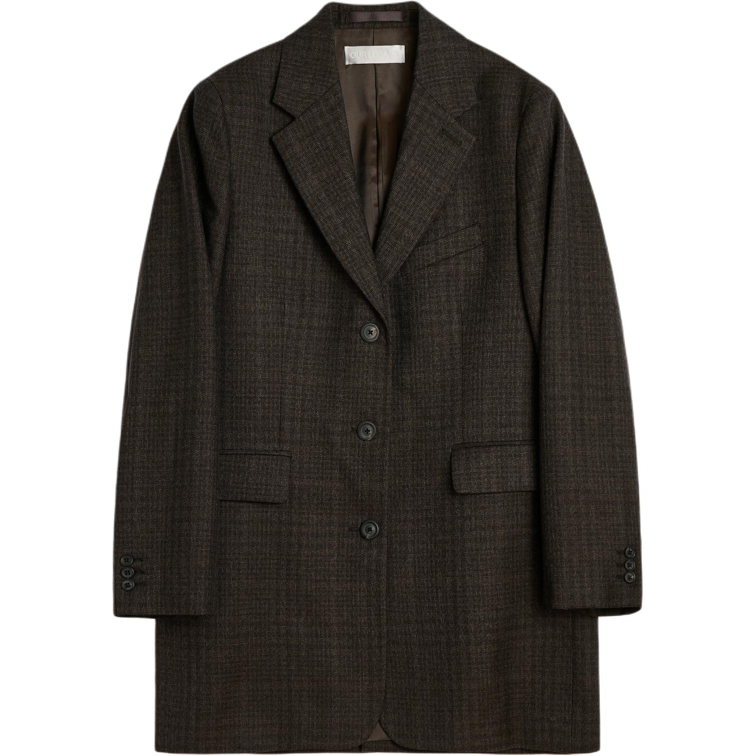 

Пиджак в клетку Queens OUR LEGACY, коричневый