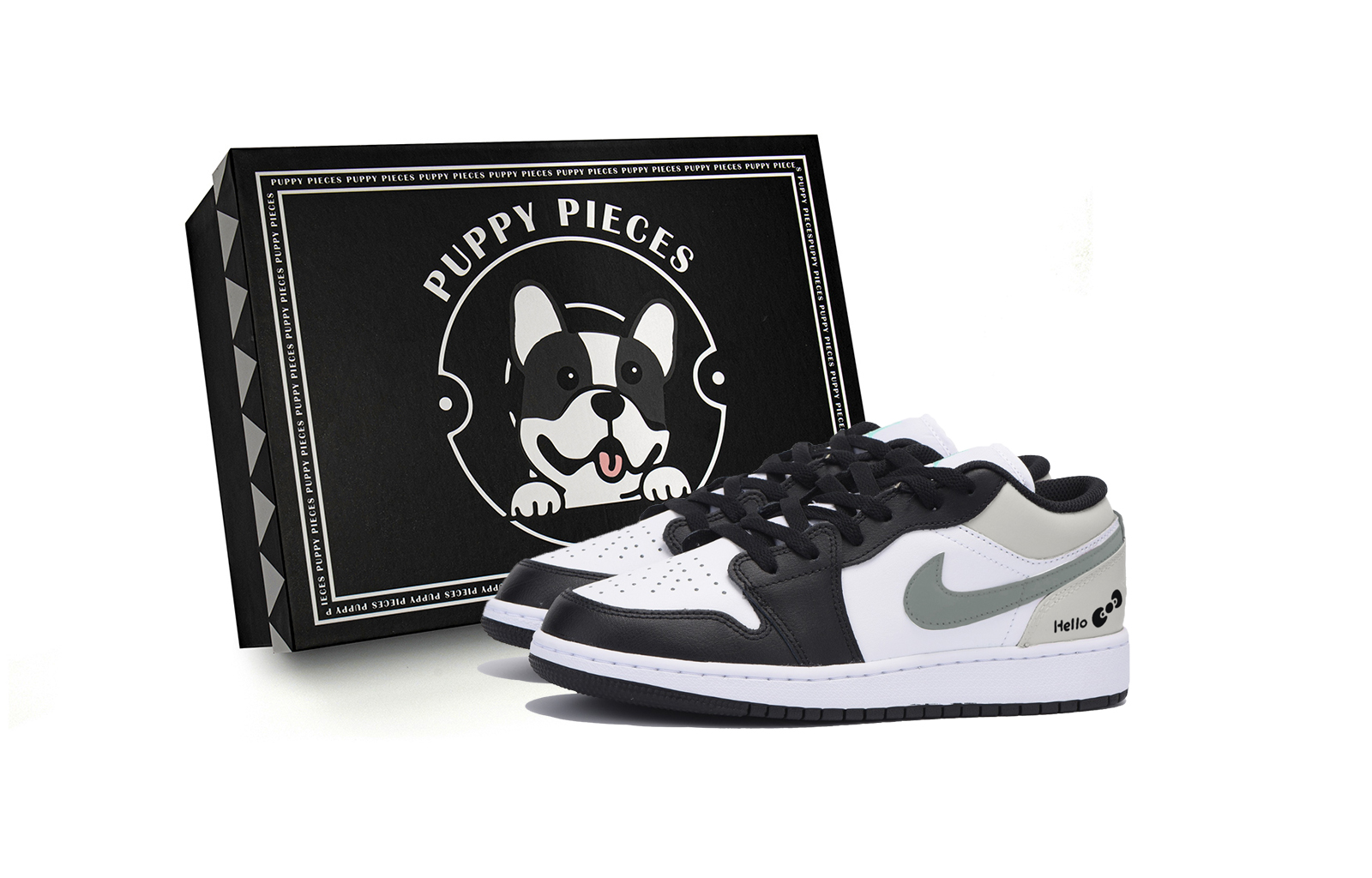 

Jordan Баскетбольные кроссовки Air 1 Low Top Vintage, мужские, белые, серые, черные