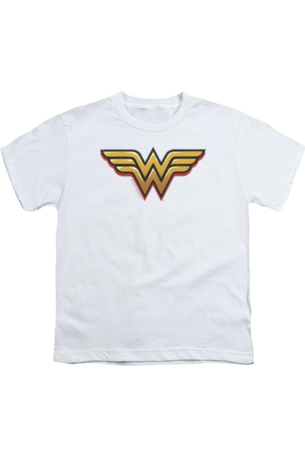 

Футболка с аэрографией Wonder Woman DC Comics, короткий рукав, для подростков Gildan, белый