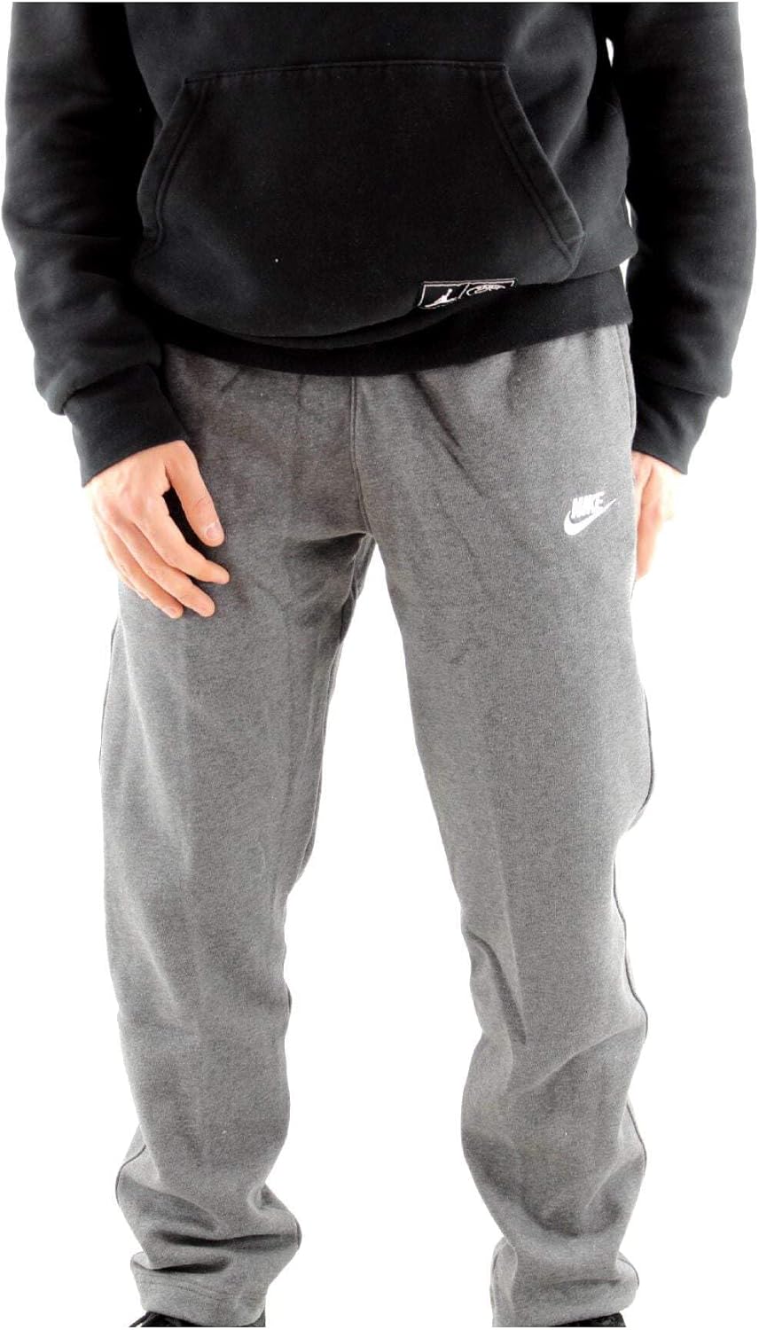 

Брюки Nike Mens NSW Club с открытым краем, Charcoal Heather/Anthracite/White