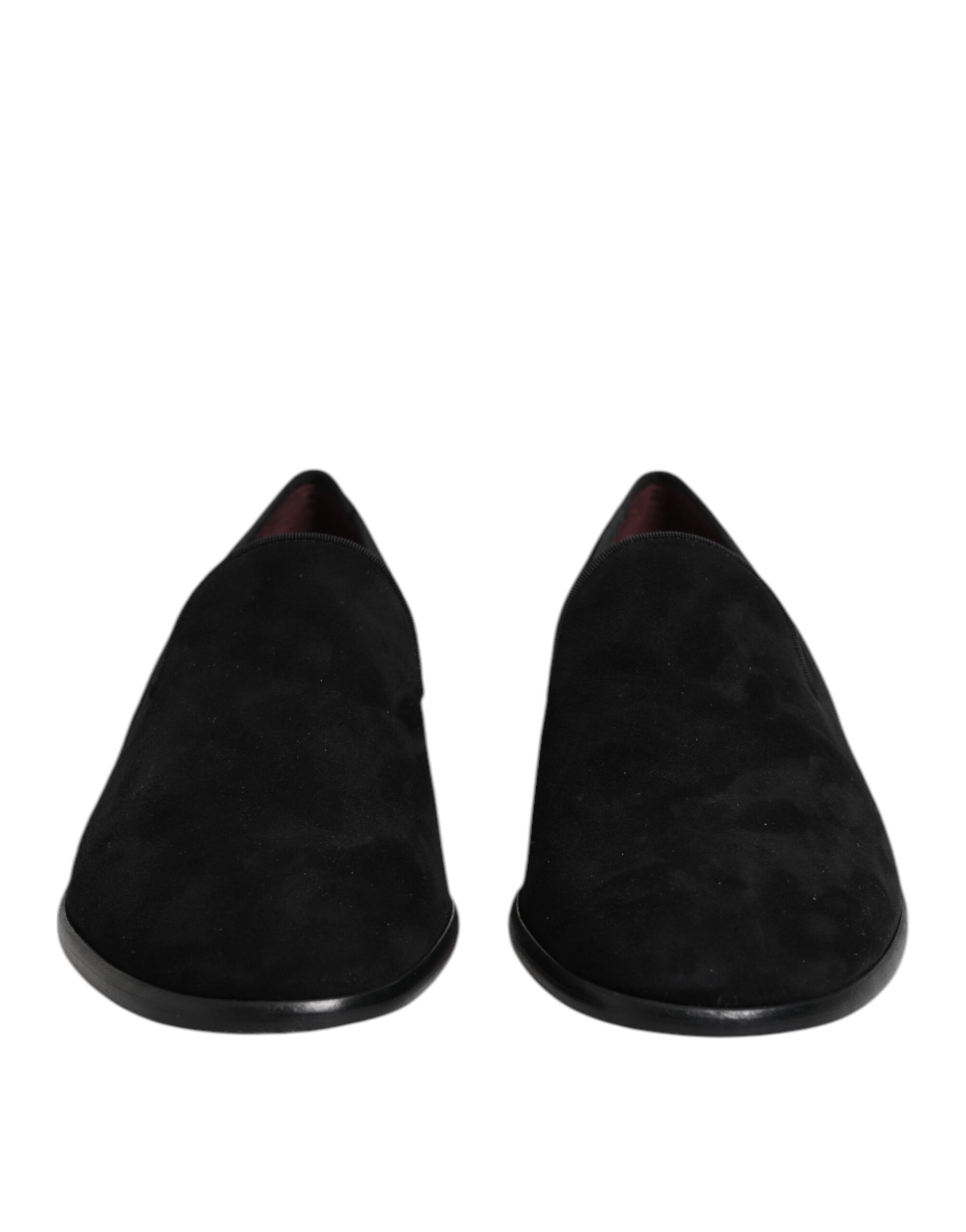 Черные замшевые туфли-лоферы Slip On, формальная обувь Dolce & Gabbana, Black — фото 2