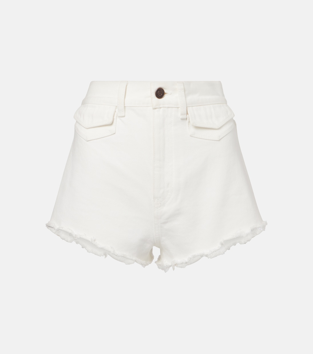 

Потертые джинсовые шорты Chloé, белый
