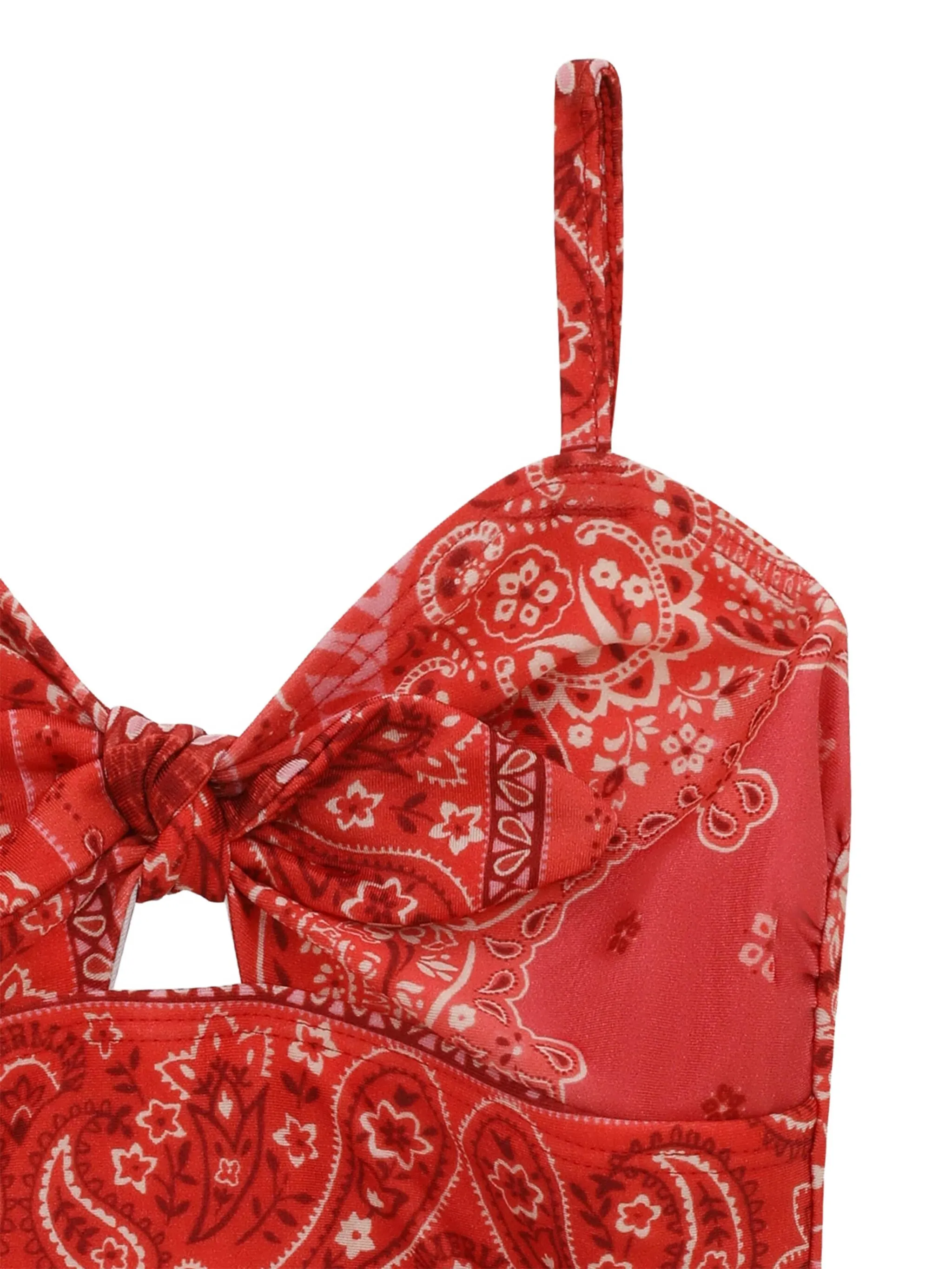 

Купальник Lucky с узором пейсли Zimmermann Kids, красный